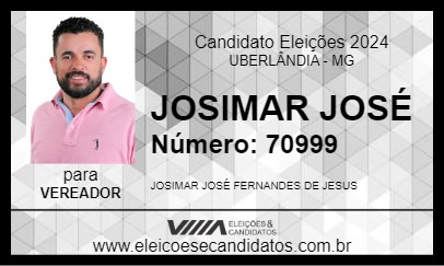 Candidato JOSIMAR JOSÉ 2024 - UBERLÂNDIA - Eleições