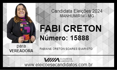 Candidato FABI CRETON 2024 - MANHUMIRIM - Eleições