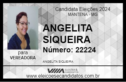 Candidato ANGELITA SIQUEIRA 2024 - MANTENA - Eleições