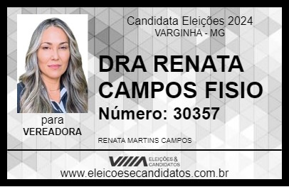 Candidato DRA RENATA CAMPOS FISIO 2024 - VARGINHA - Eleições