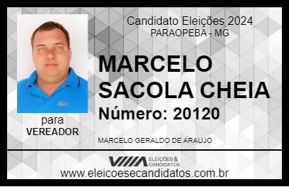 Candidato MARCELO SACOLA CHEIA 2024 - PARAOPEBA - Eleições