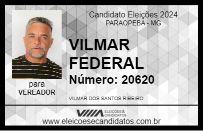 Candidato VILMAR FEDERAL 2024 - PARAOPEBA - Eleições