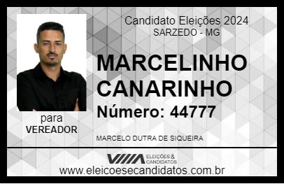 Candidato MARCELINHO CANARINHO 2024 - SARZEDO - Eleições