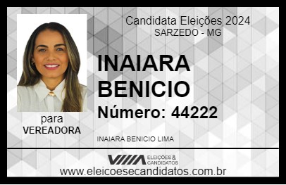 Candidato INAIARA BENICIO 2024 - SARZEDO - Eleições