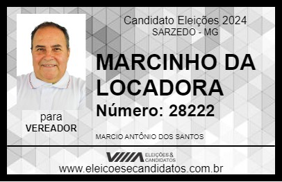 Candidato MARCINHO DA LOCADORA 2024 - SARZEDO - Eleições