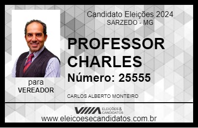 Candidato PROFESSOR CHARLES 2024 - SARZEDO - Eleições