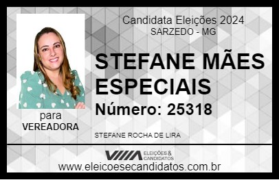 Candidato STEFANE MÃES ESPECIAIS 2024 - SARZEDO - Eleições