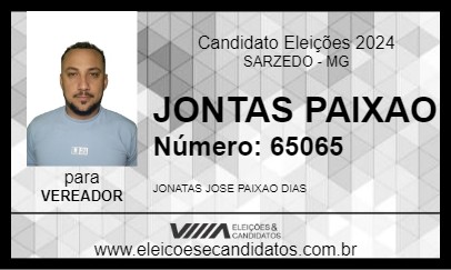 Candidato JHONY PAIXÃO 2024 - SARZEDO - Eleições