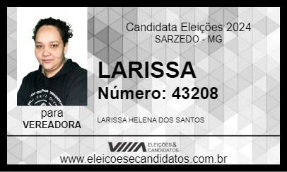 Candidato LARISSA 2024 - SARZEDO - Eleições