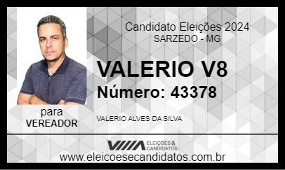 Candidato VALERIO V8  2024 - SARZEDO - Eleições