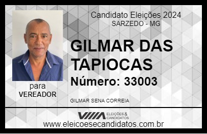 Candidato GILMAR DAS TAPIOCAS 2024 - SARZEDO - Eleições