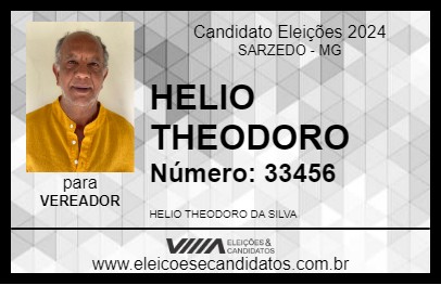 Candidato HELIO THEODORO 2024 - SARZEDO - Eleições