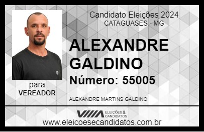 Candidato ALEXANDRE GALDINO 2024 - CATAGUASES - Eleições