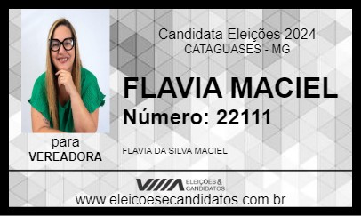 Candidato FLAVIA MACIEL 2024 - CATAGUASES - Eleições