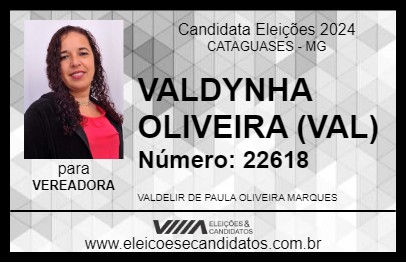 Candidato VALDYNHA OLIVEIRA (VAL) 2024 - CATAGUASES - Eleições