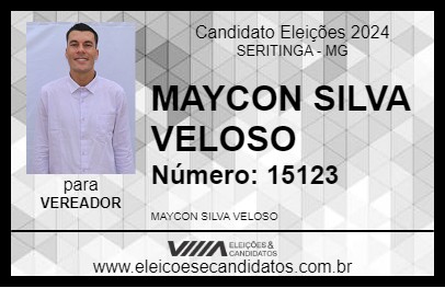 Candidato MAYCON SILVA VELOSO 2024 - SERITINGA - Eleições