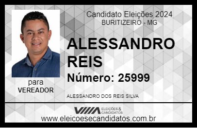 Candidato ALESSANDRO REIS 2024 - BURITIZEIRO - Eleições