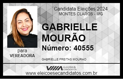 Candidato GABRIELLE MOURÃO 2024 - MONTES CLAROS - Eleições