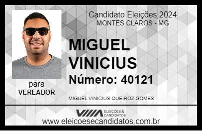 Candidato MIGUEL VINICIUS 2024 - MONTES CLAROS - Eleições