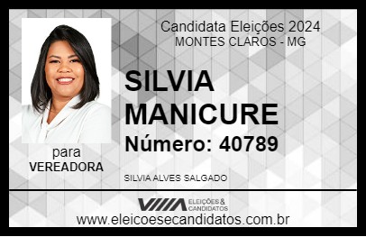 Candidato SILVIA MANICURE 2024 - MONTES CLAROS - Eleições