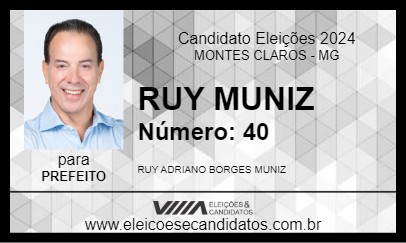 Candidato RUY MUNIZ 2024 - MONTES CLAROS - Eleições