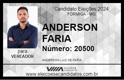 Candidato ANDERSON FARIA (DERSON) 2024 - FORMIGA - Eleições