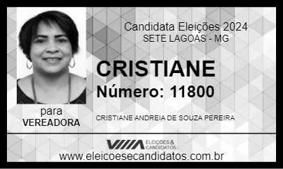 Candidato CRISTIANE 2024 - SETE LAGOAS - Eleições