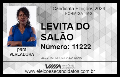 Candidato LEVITA DO SALÃO 2024 - FORMIGA - Eleições