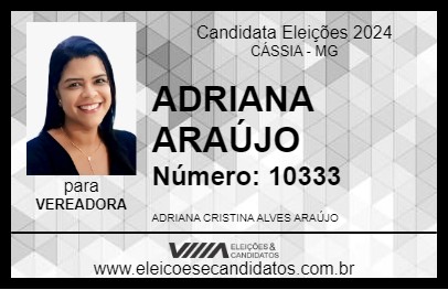 Candidato ADRIANA ARAÚJO 2024 - CÁSSIA - Eleições