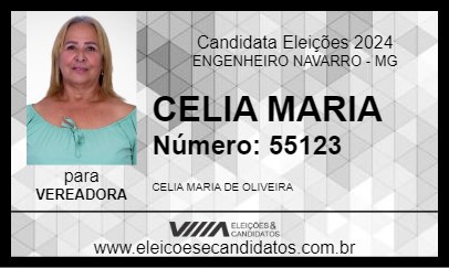 Candidato CELIA MARIA 2024 - ENGENHEIRO NAVARRO - Eleições