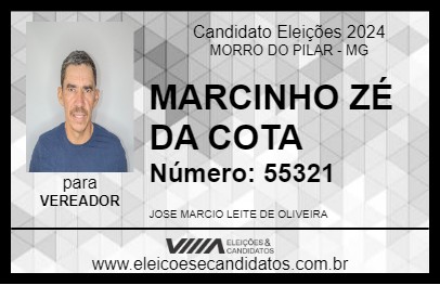 Candidato MARCINHO ZÉ DA COTA 2024 - MORRO DO PILAR - Eleições