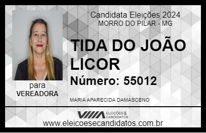 Candidato TIDA DO JOÃO LICOR 2024 - MORRO DO PILAR - Eleições