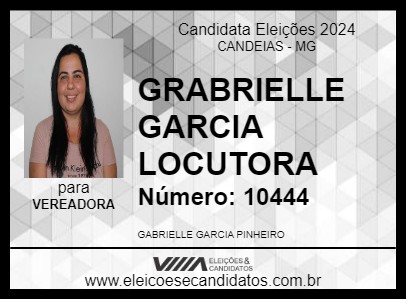 Candidato GRABRIELLE GARCIA LOCUTORA 2024 - CANDEIAS - Eleições