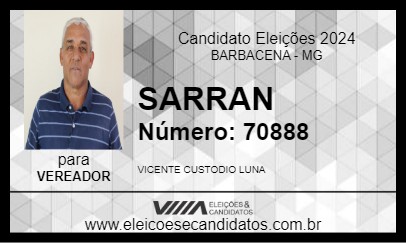 Candidato SARRAN 2024 - BARBACENA - Eleições