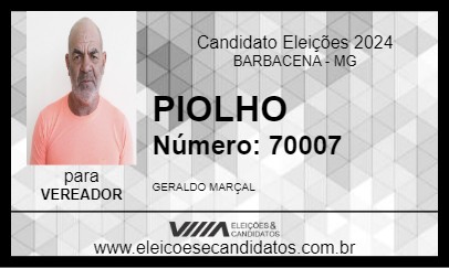 Candidato PIOLHO 2024 - BARBACENA - Eleições