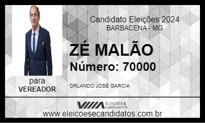 Candidato ZÉ MALÃO 2024 - BARBACENA - Eleições