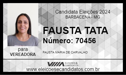 Candidato FAUSTA TATA 2024 - BARBACENA - Eleições