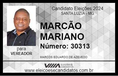 Candidato MARCÃO MARIANO 2024 - SANTA LUZIA - Eleições