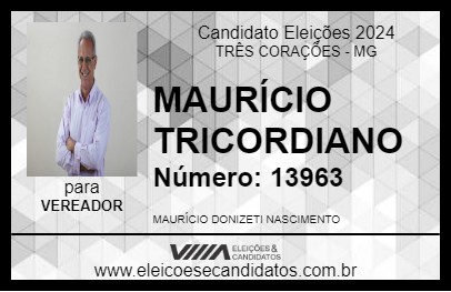 Candidato MAURÍCIO TRICORDIANO 2024 - TRÊS CORAÇÕES - Eleições