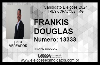 Candidato FRANKIS DOUGLAS 2024 - TRÊS CORAÇÕES - Eleições