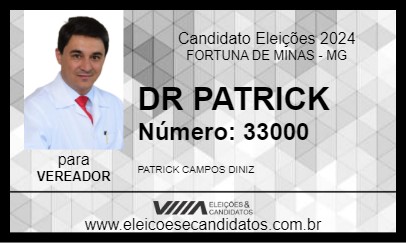 Candidato DR PATRICK 2024 - FORTUNA DE MINAS - Eleições