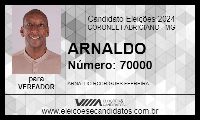 Candidato ARNALDO 2024 - CORONEL FABRICIANO - Eleições