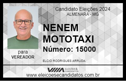 Candidato NENEM MOTOTAXI 2024 - ALMENARA - Eleições