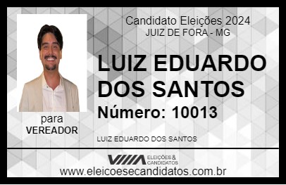 Candidato LUIZ EDUARDO DOS SANTOS 2024 - JUIZ DE FORA - Eleições