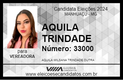 Candidato AQUILA TRINDADE 2024 - MANHUAÇU - Eleições