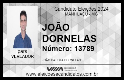 Candidato JOÃO DORNELAS 2024 - MANHUAÇU - Eleições