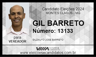 Candidato GIL BARRETO 2024 - MONTES CLAROS - Eleições