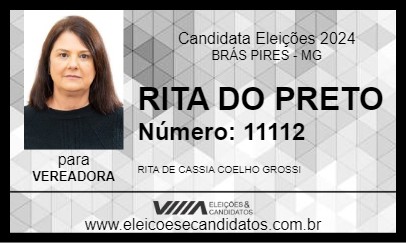 Candidato RITA DO PRETO 2024 - BRÁS PIRES - Eleições