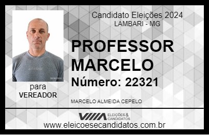 Candidato PROFESSOR MARCELO 2024 - LAMBARI - Eleições