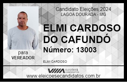 Candidato ELMI CARDOSO DO CAFUNDÓ 2024 - LAGOA DOURADA - Eleições